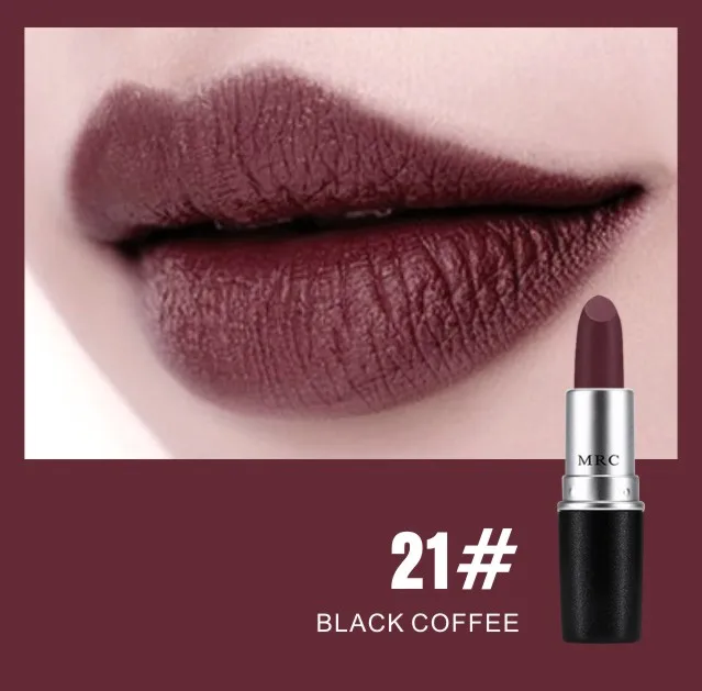 MRC крем для макияжа, матовая губная помада с высоким содержанием пигментов, 24 цвета, бархатная стойкая губная помада на весь день, для девочек - Цвет: Lipstick