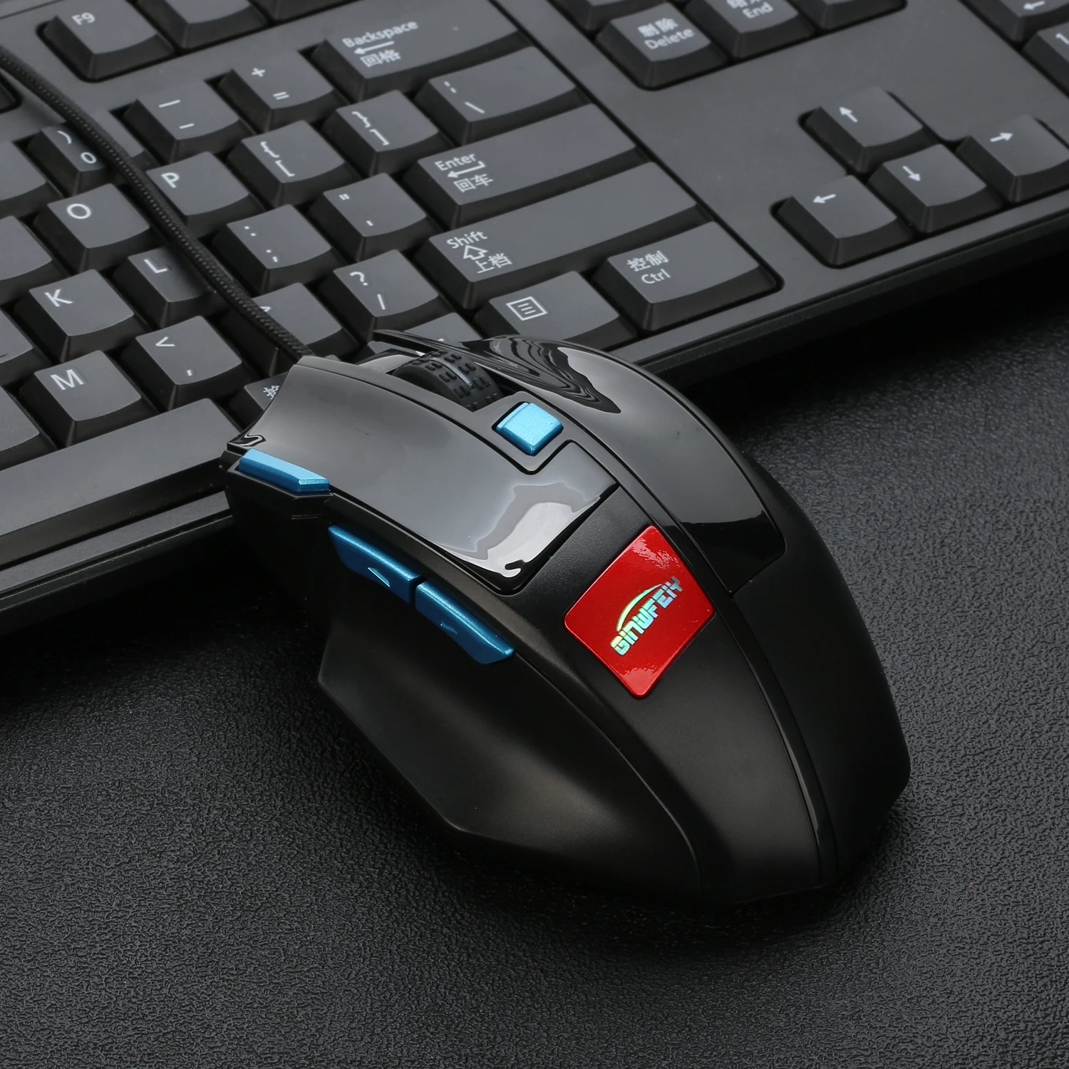

1 PC Silent Click USB Wired Game Mouse 7 Buttons 4000DPI Optical Mute Mouse Mice for PC Laptop Game Gamer