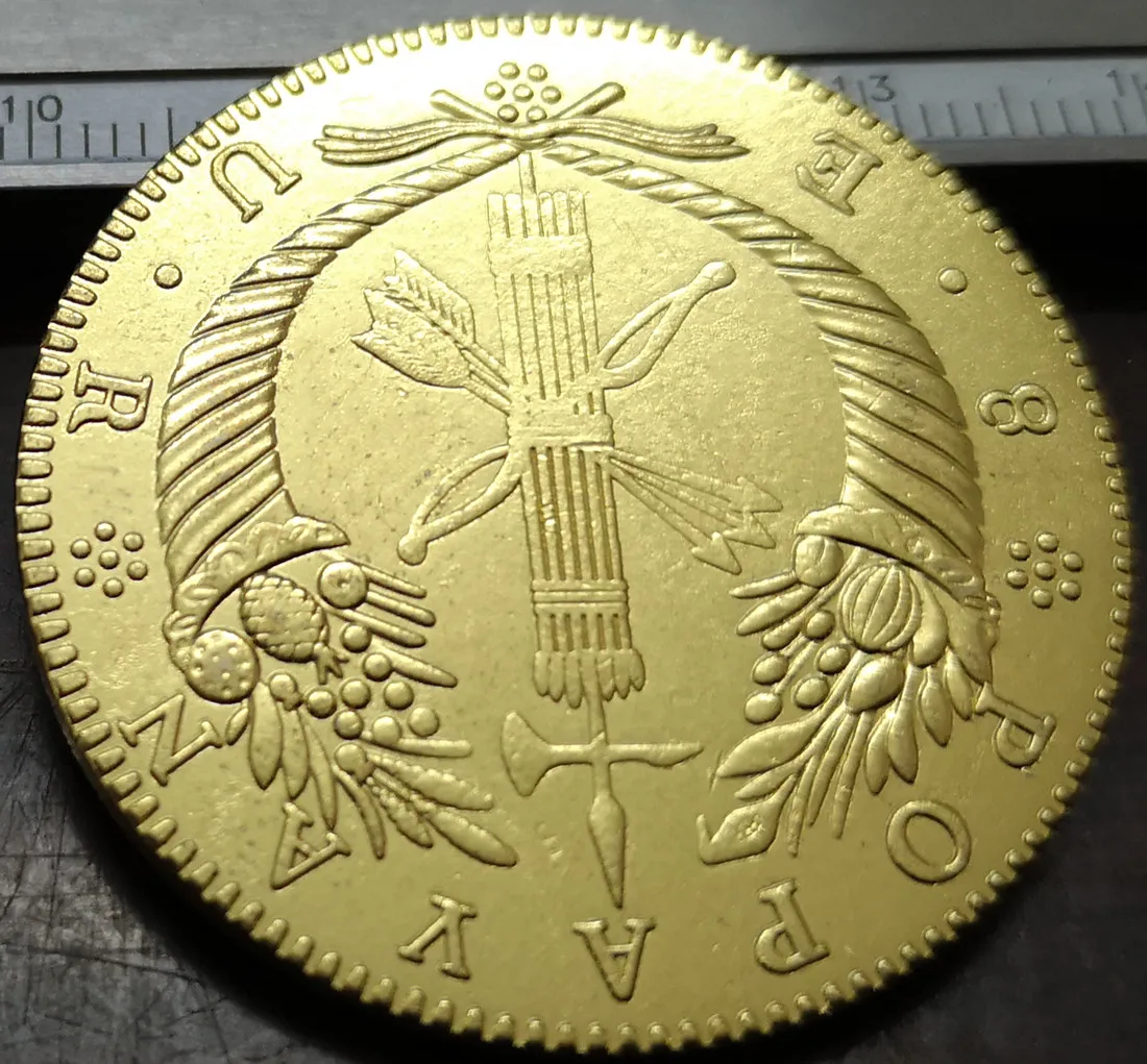 1833 Колумбия 8 Escudos(Республика Колумбия, Республика Нуэва Гранада) Gold Имитация монеты