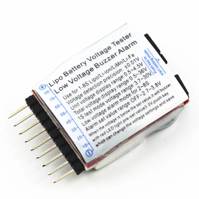 Для 1 8S Lipo/li ion/Fe батареи напряжения 2в1 тестер низкого звуковая сигнализация|battery