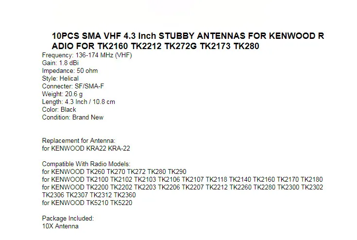 Oppxun 10 шт. УКВ 136-174 мГц Телевизионные антенны для Kenwood радио для tk2107 tk2118 tk3160 tk2207 tk3307 tk3300 tk3302 tk3303 tk3306