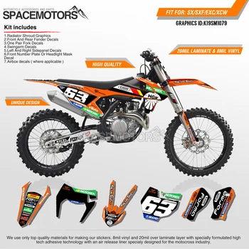

MotoSpace Customized Team Graphics Backgrounds Decals 3M Custom Stickers For KTM SX SXF XCF 2016-2018 EXC EXCF XCW 2017-2019 079