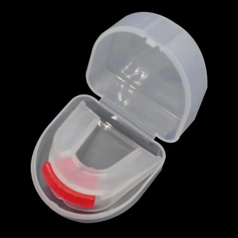 Deportes boca protección látex de doble cara protector bucal protector de boca para boxeadores artes marciales baloncesto fútbol Rugby jugador