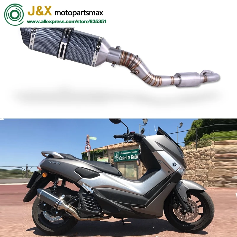 NMAX155 мотоцикл выхлоп без шнуровки полная система Модифицированная Передняя