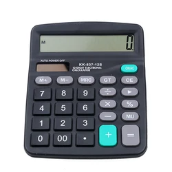Calculatrice solaire 2 en 1, calcul scientifique, utilisation commerciale, à 12 chiffres, avec bouton 
