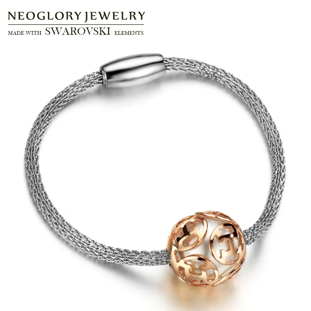 

Neoglory Simulated Pearl Bracelet Geometric Patterned Design Classic Vintage For Lady Daily Party Bangle Sale