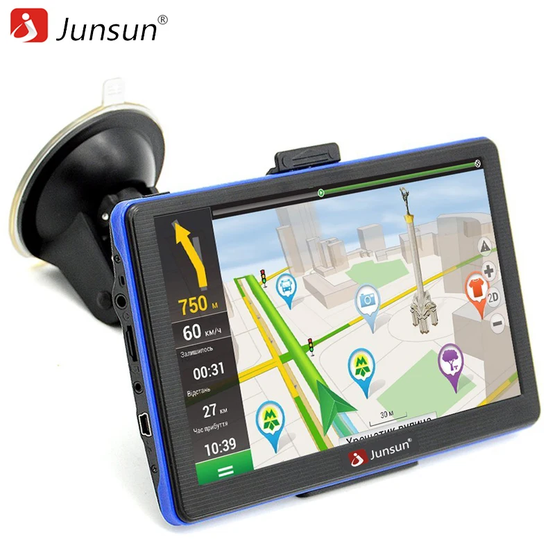 Junsun 7 inch HD Capacitive Car GPS Navigation 8GB MP3 MP4 FM Russia Navitel map Permanent