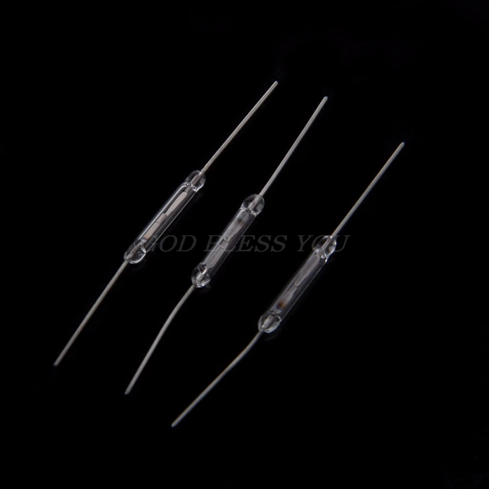 10PCS 2x14mm Reed Switch Normally Open Magnetic Induction Switches Electromagnetic N/O Active Components Sensors Drop Shipping