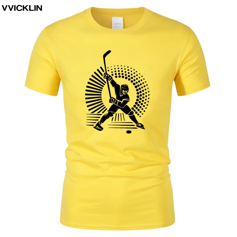 Летняя мужская модная футболка Hockeyer, Повседневная Популярная хлопковая футболка с коротким рукавом,, модная брендовая футболка с круглым вырезом размера плюс - Цвет: 9