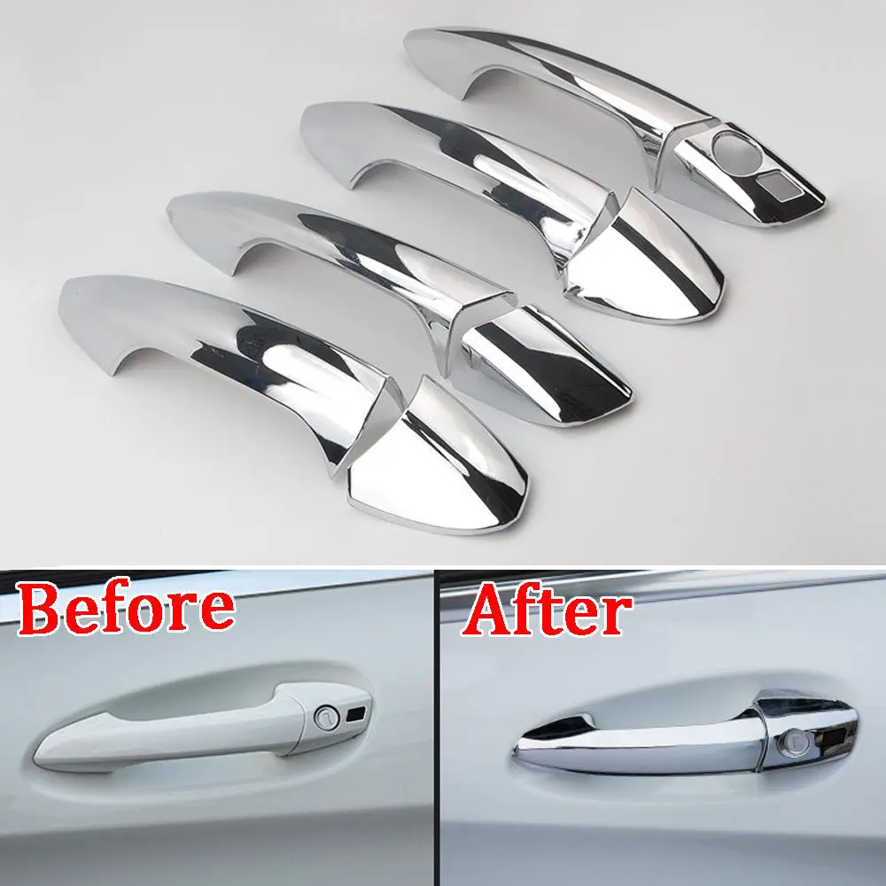 Chrome ABS Exterior Door Handles Cover Molding Trim Fit Chrome ABS Exterior Door Handles Cover Molding Trim Fit