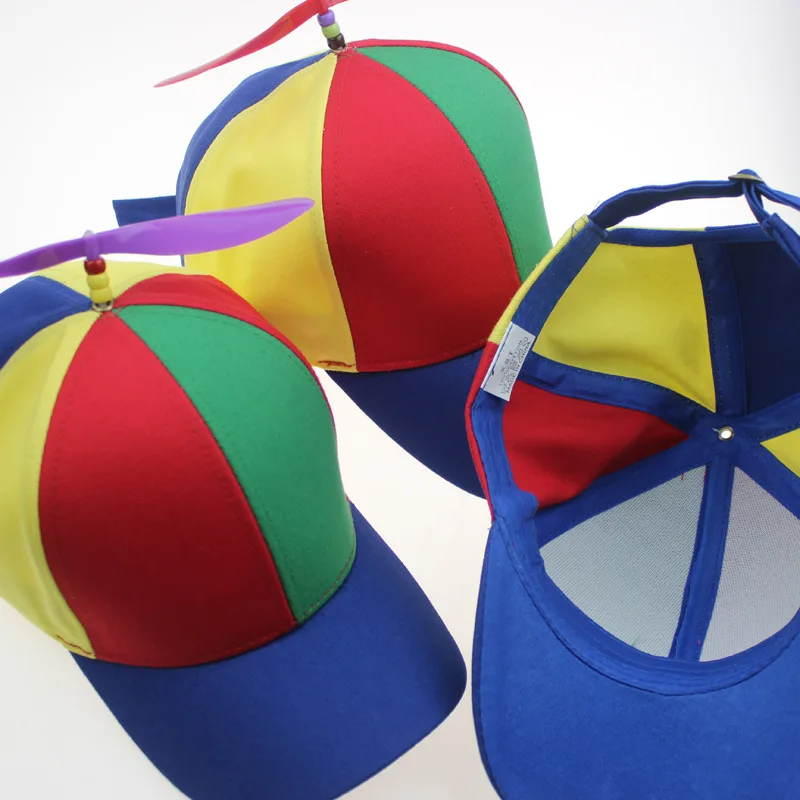 Забавная детская Кепка Snapback для родителей и детей, цветная бейсбольная кепка с пропеллером, уличная солнцезащитная Кепка с козырьками