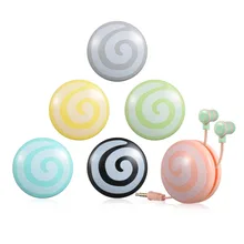 2017 Lovely me L 1 In Ear microphone lollipop storage box earphone kids cute earbuds for