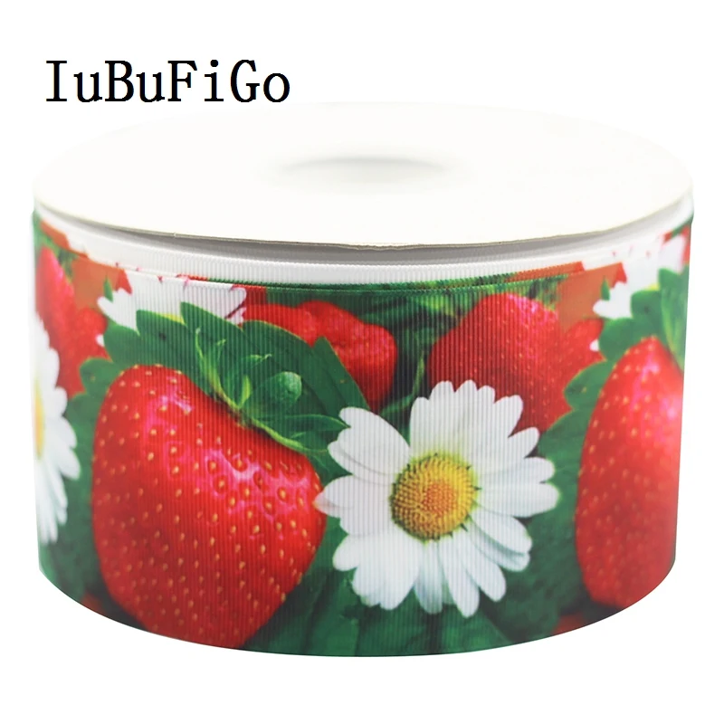 IuBuFiGo 10 ярдов 3 &quot75 мм Цветок Печатный Grosgrain лента подарок банты повязка на