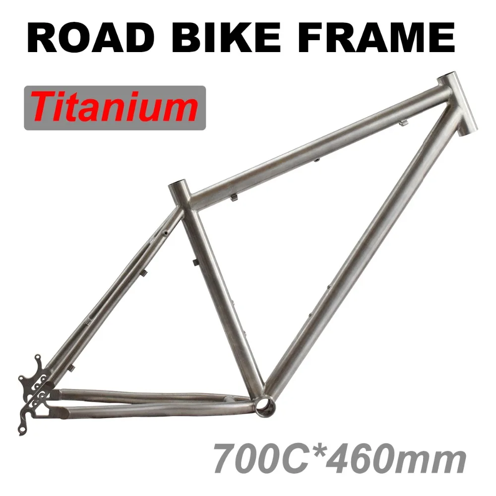

2018 Road Frame Bicycle Titanium Alloy 700C Racing Bike Frame Disc Brake Type Ultralight 46cm Ti Road Bike Bicycle Frame