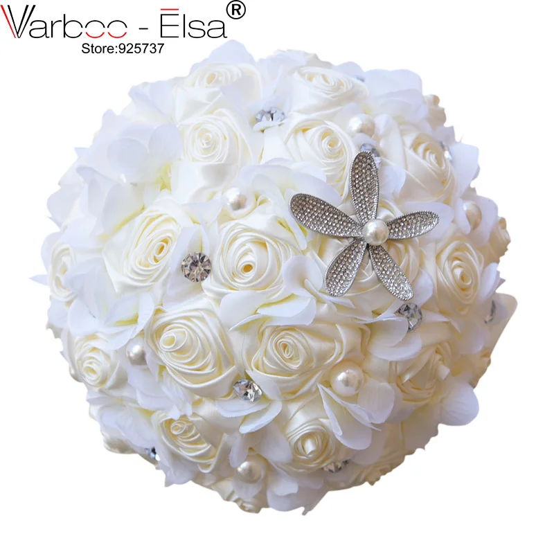 Us 619 Bouquet De Fleur Mariage New Arrvial Elegant Handmade Rhinestone Satin Crystal Wedding Bouquets Artificial Wedding Bouquets In Wedding