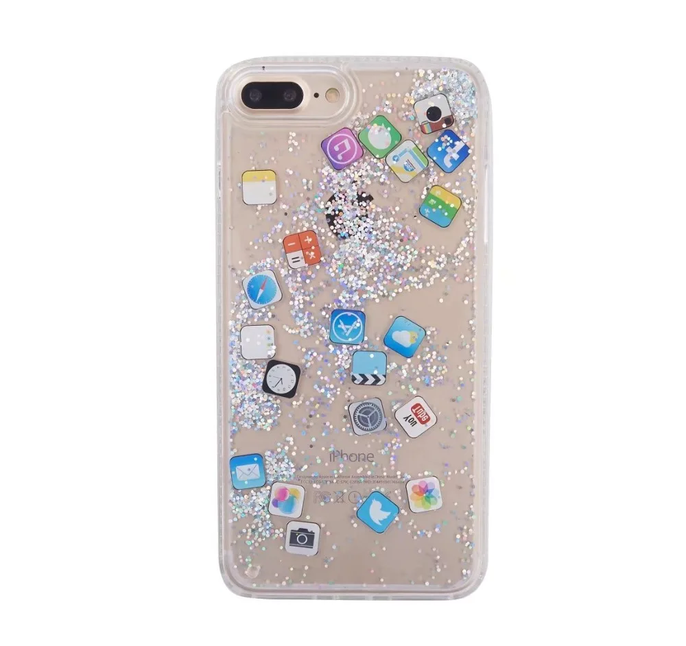 IOS App Icon pattern Case For iphone X XS MAX XR Glitter