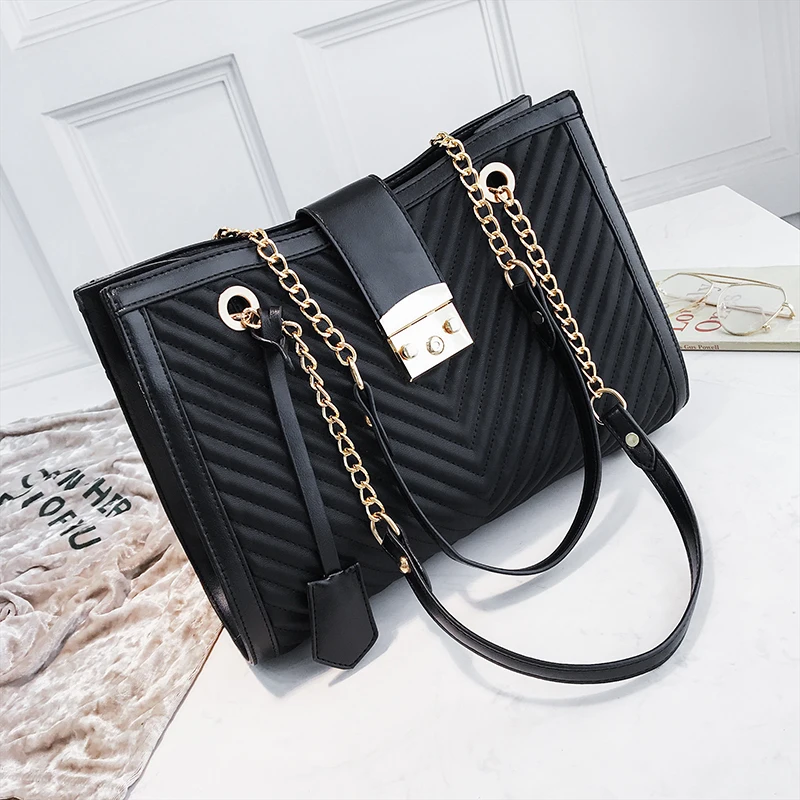 

2019 New Women Bag Fashion Solid Women Handbag Soft PU Leather Top-Handle Bag Tote Women Shoulder Bag
