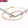 Top Quality Heart Crystal Rose Gold Color Fashion Pendant Jewelry Made with Austria Crystal ZYN129 ZYN130 ► Photo 3/6