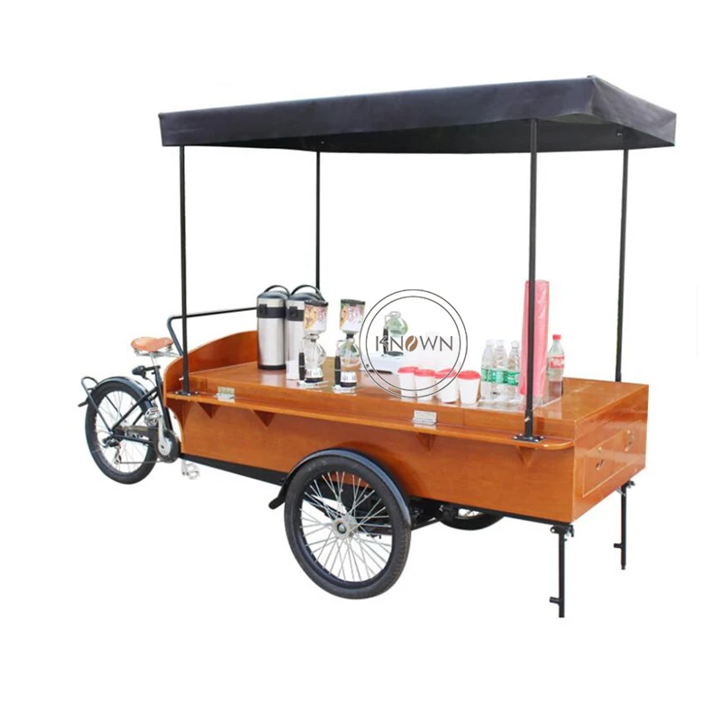 Home commercial mobile food cart with wheels/crepes car food light