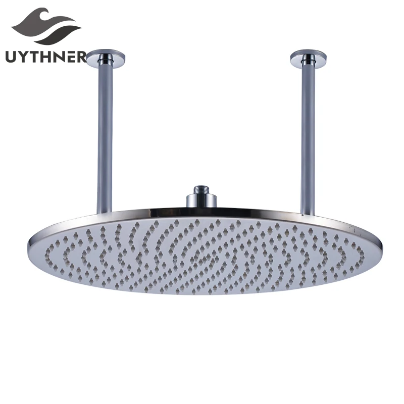 Solid Brass Chrome Polished 20 Inch Round Shower Head Rainfall Shower