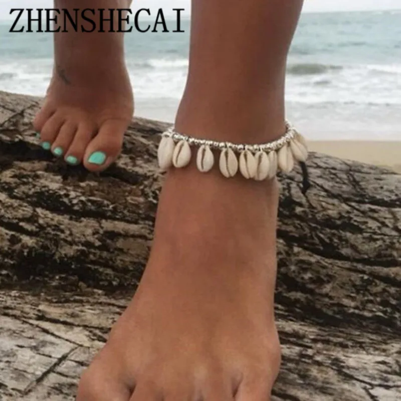 

Female Anklets for Women simple shell Foot Jewelry Summer Beach Barefoot Bracelet ankle strap Bohemian jewelry Accessories JSZ1