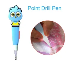 Горячий-светящийся мультфильм Дрель Ручка DIY бриллианты картина Алмазная вышивка крестиком(сова) синий