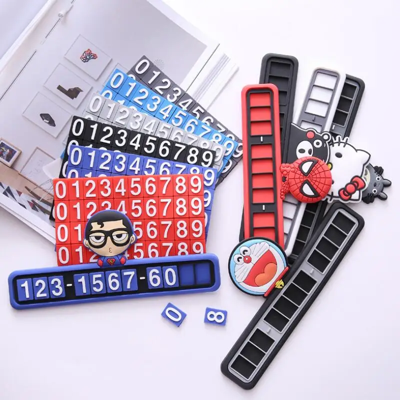 

New Creative Cartoon Moving Number Plate PVC Temporary Stop Sign Telephone Number Plate 8 Style Options