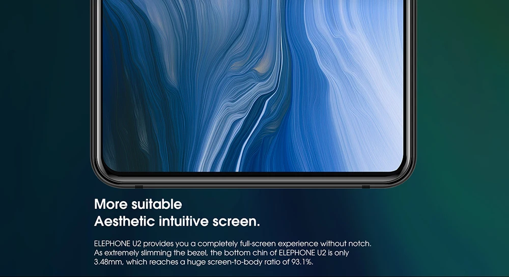 Смартфон ELEPHONE U2 4G, 6,26 дюймов, Android 9,0, 6 ГБ ОЗУ, 128 Гб ПЗУ, 16 МП, 5 Мп, 2 МП, всплывающие камеры, встроенные мобильные телефоны емкостью 3250 мАч