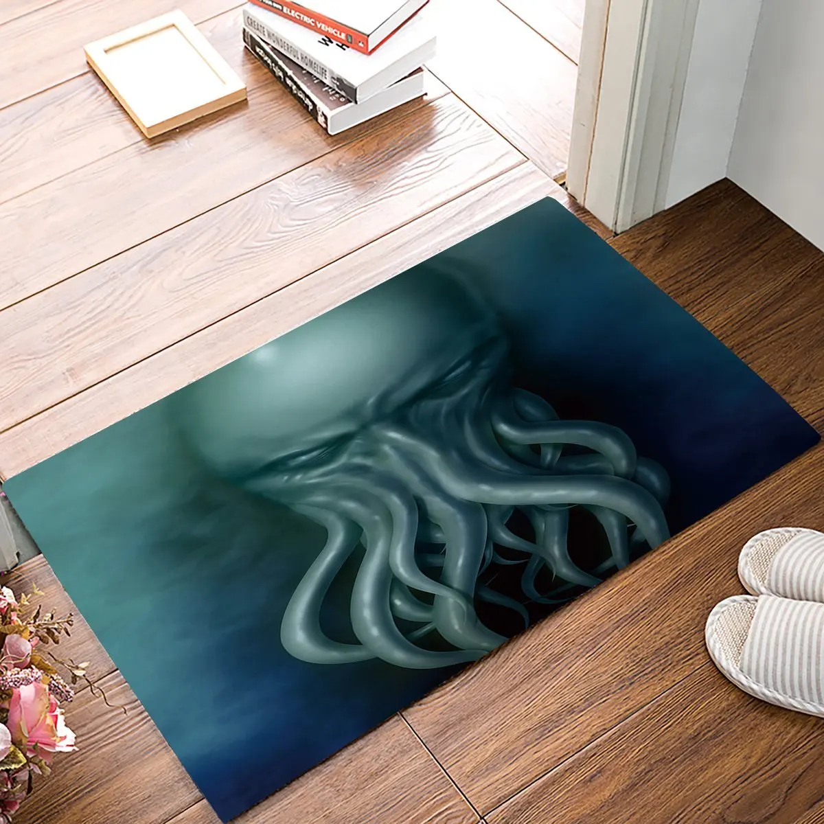 Kraken Fabric Door Mat Rug,Entry Way Intdoor Door Mat with Non Slip