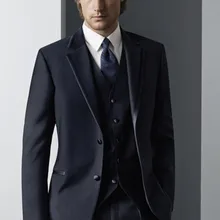 4 фото мужчины костюмы Bridegroon бизнес платье черный 2 кнопки официальный белый свадьба костюмы жених костюмы