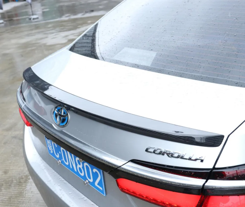 

JINGHANG Carbon Fiber Car Rear Wing Trunk Lip Spoilers For 13-18 Toyota Corolla 2013 2014 2015 2016 2017 2018