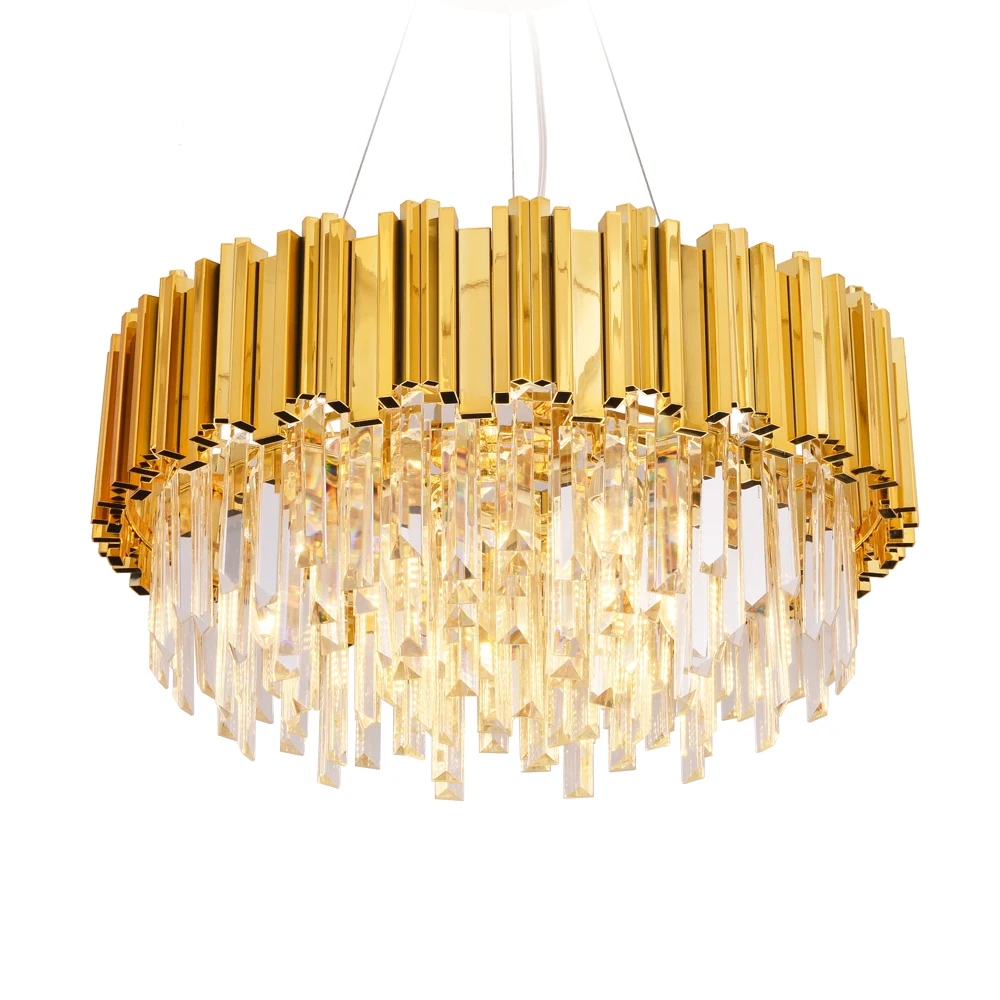 

Modern Crystal Chandelier Light Round Crystal Lighting Fixtures Cristal Lustres Luminaire for Dining Living room Restaurant Lamp