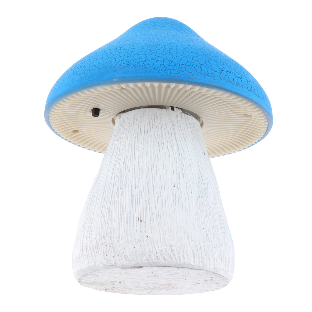 LED Solar Power Lights Mushroom Garden Ornament Patio Path Resin Sculptures