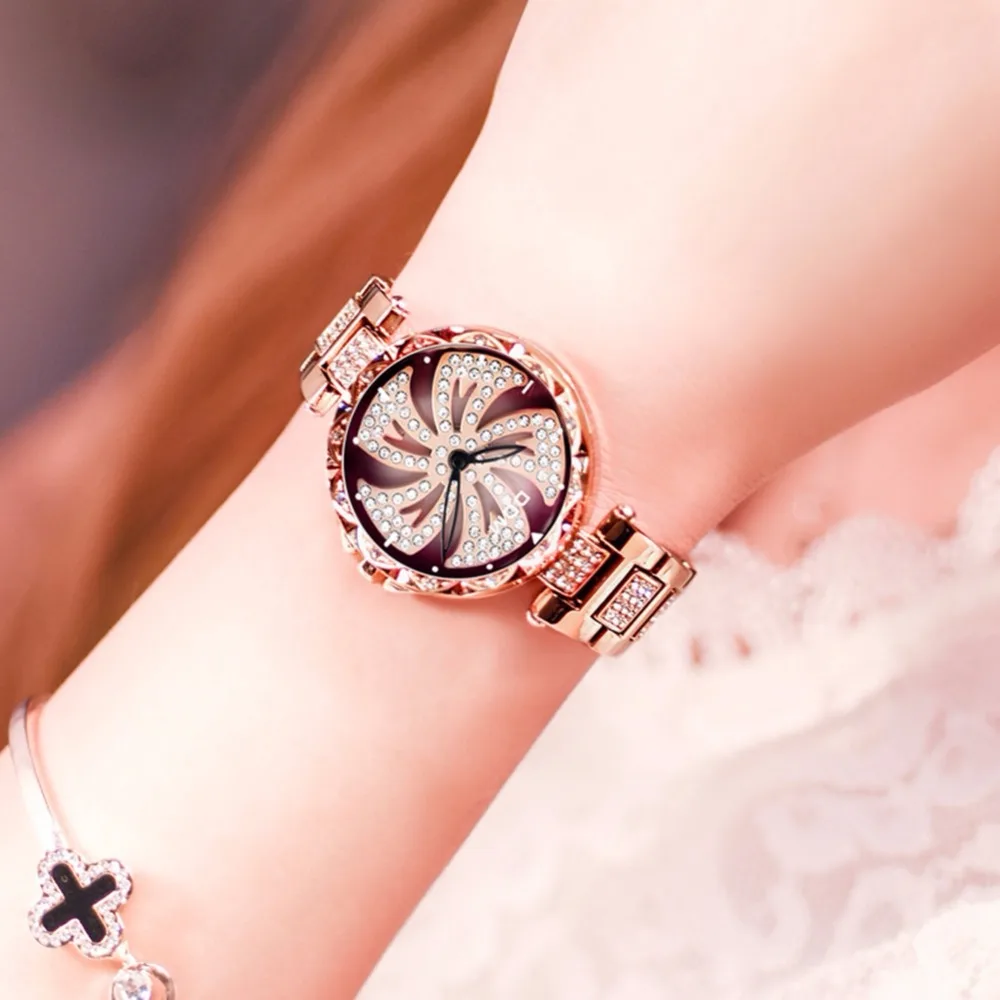 Goedkoop Dom Vrouwen Quartz Horloges Stijlvolle Mode Diamant Vrouwelijke Horloge Luxe Merk Waterdicht Horloge Vrouwen Goud G 1258GK 9MF