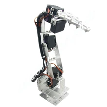 Arduino Robot 6 DOF Aluminium Clamp Claw Mount Kit Mechanical Robotic Arm Servos Metal Servo Horn