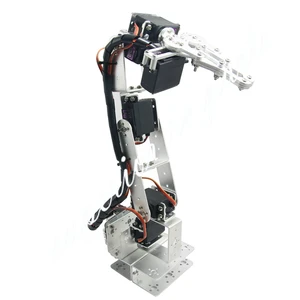 Arduino Robot 6 DOF Aluminium Clamp Claw Mount Kit Mechanical Robotic Arm & Servos  Metal Servo Horn-Silver 20% OFF