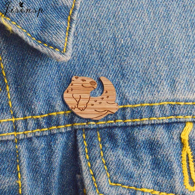 Little Wood Otter Brooch  Pin