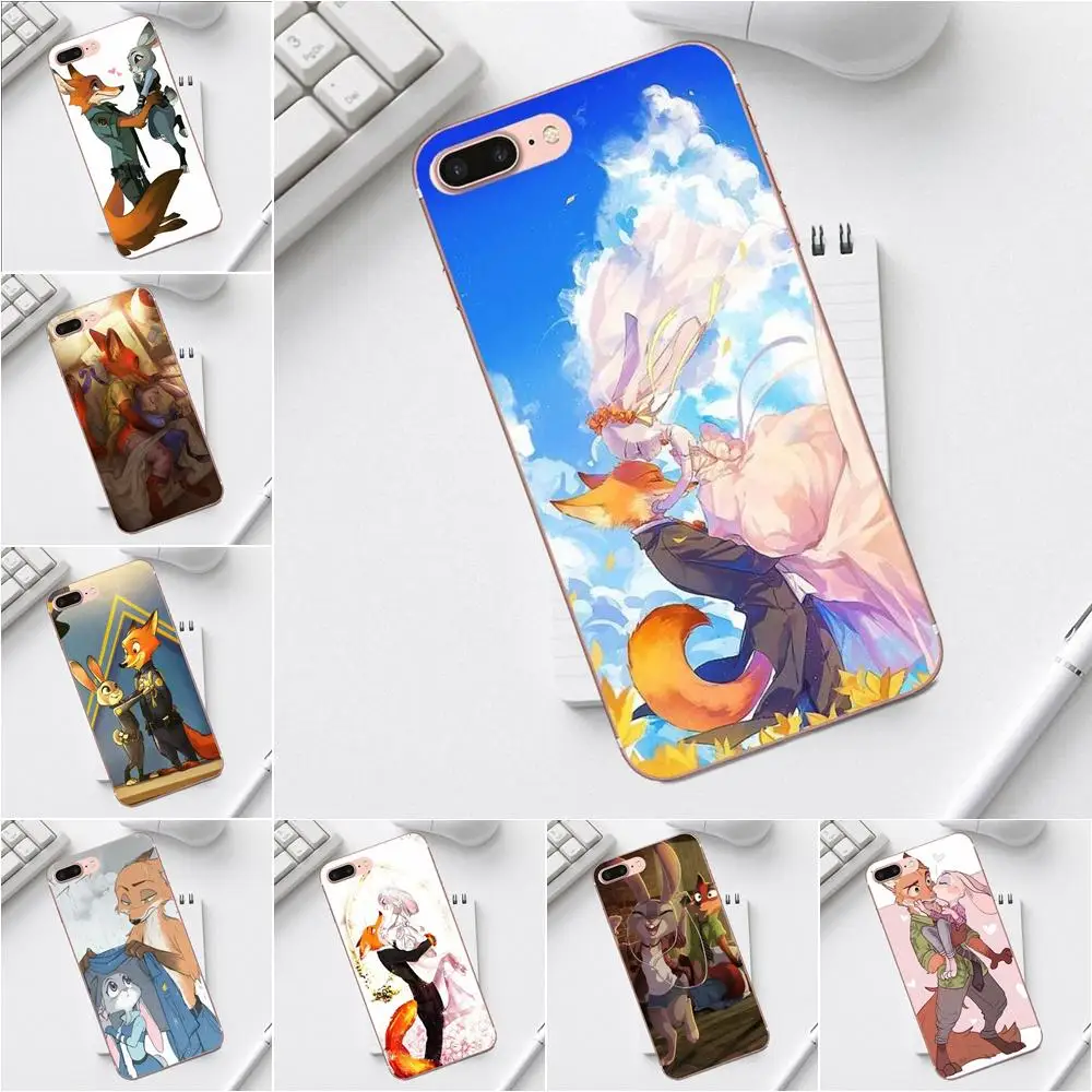 

Phone Cases For iPhone X XS Max XR 4 4S 5 5C SE 6 6S 7 8 Plus Galaxy A3 A5 J1 J3 J5 J7 2017 Nick Wilde And Judy Hopps Zootopia