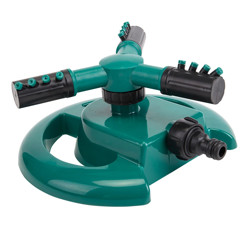 360 Degree Automatic Rotary Nozzle Sprinkler Garden Watering Plastic Three fork Irrigation | Инструменты