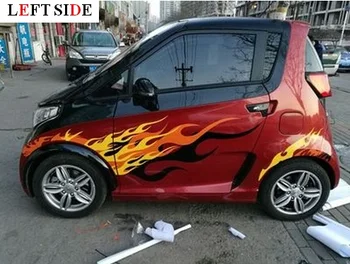 

LEFT SIDE Funny Car Stickers Customizable Flame Whole Car Stickers Kantai Collection Games Sticker Waterproof Protective Film