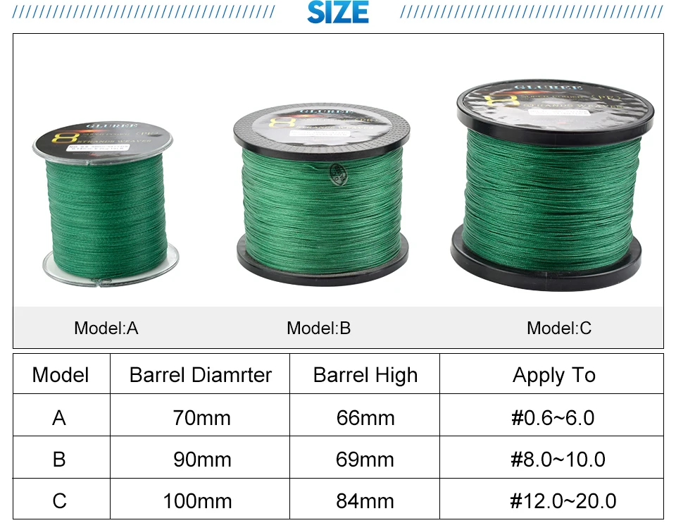 GLUREE 500M547Yards 8 Stands PE Line Braided Fishing Line 100% PE Multifilament Fishing Line Super Strong High Quality 13-200LB (10)