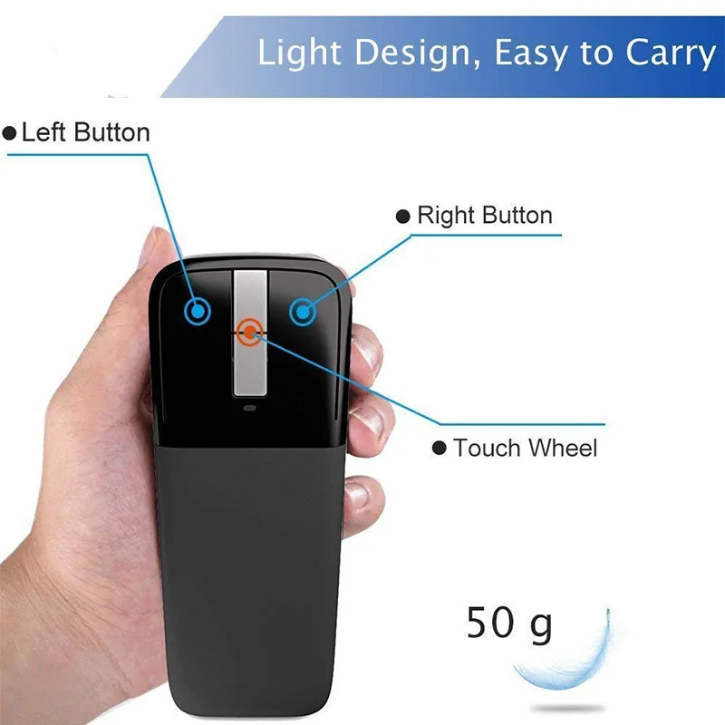 Беспроводная складная мышь для Microsoft Arc Touch 2 поколения Bluetooth беспроводная
