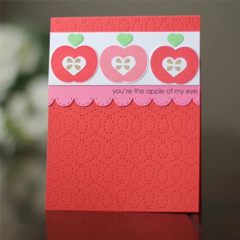 

Naifumodo Apple Heart Leaf Metal Cutting Dies Stencil Scrapbooking for DIY Card Making Decor Photo Album Embossing New Crafts