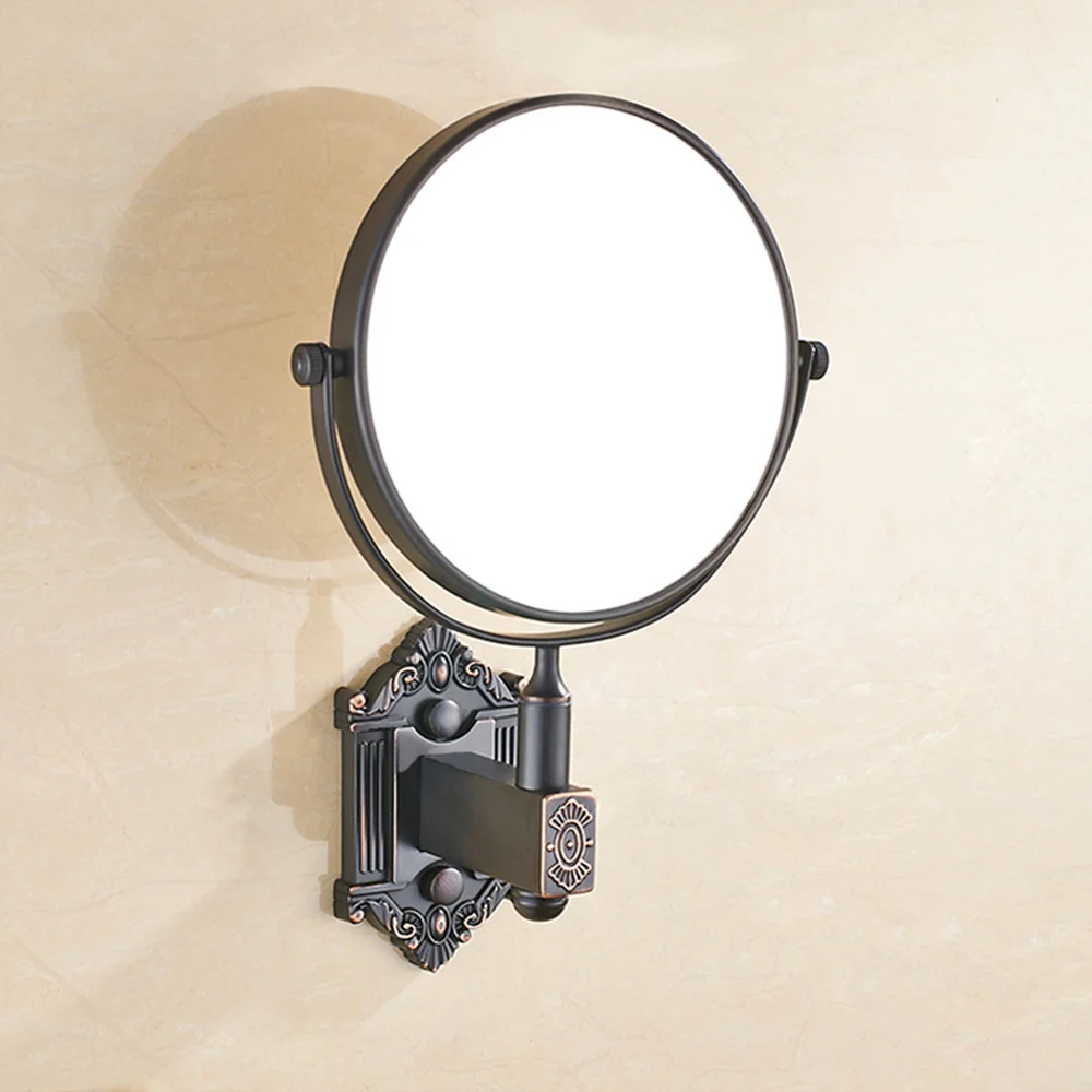 النحاس المرآة البالونية الحمام مرآة قابلة للطي الوجهين مرآة الجمال الحائط الدورية فندق مرآة حمام LO74157