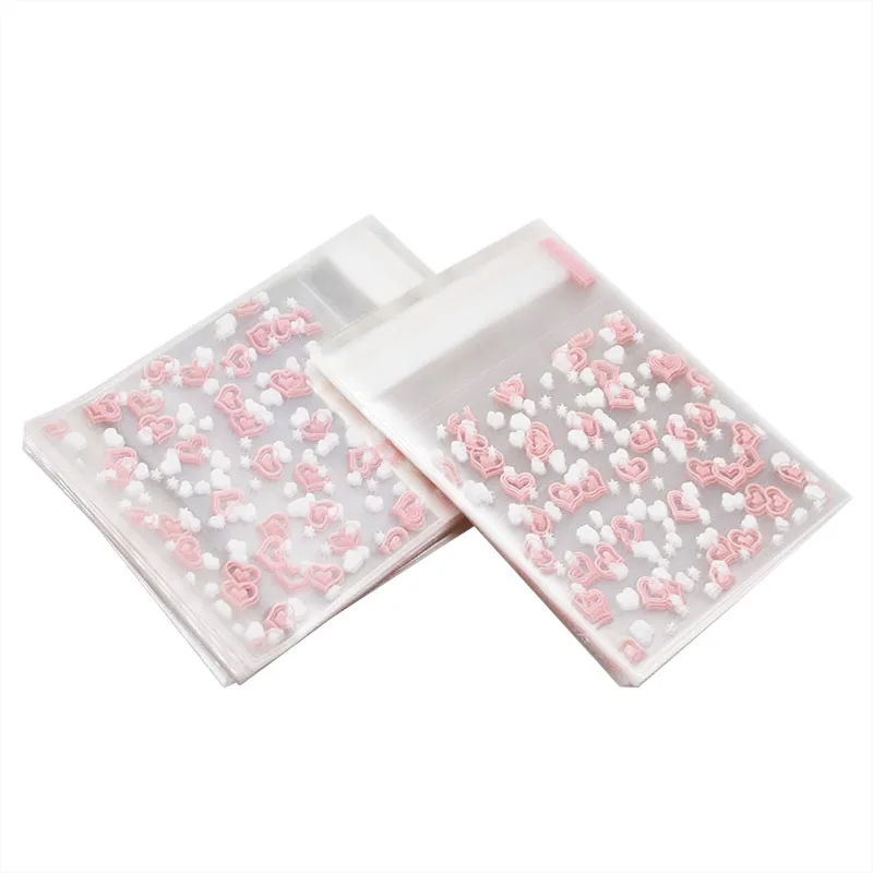 100pcs Self Seal Adhesive Bags Polka Party Gift Biscuit Candy Packaging Gift Bag