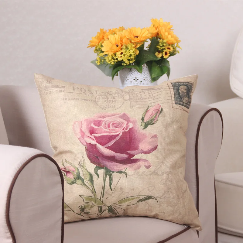 Новое поступление хорошее качество белье Чехлы наволочка для дома decoraion цветок Роза подсолнечника птица 40* 40cm. 50* 50CM. 60*60 см