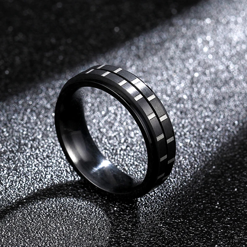 MANGOSKY 6mm Rotated Ring Vintage Light Polish Rings For Men Women 316L Stainless Steel Charms | Украшения и аксессуары