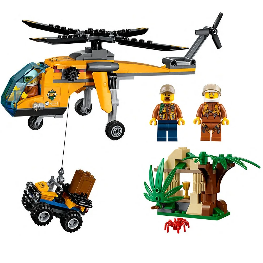 Jungle Cargo Helicopter City исследователи джунглей 60158 строительные блоки кирпичи модель