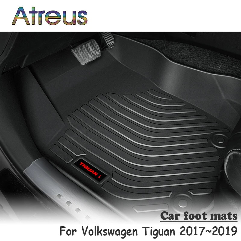 Atreus 1 комплект TPE автомобильный коврик для ног для Volkswagen Tiguan водонепроницаемый коврик для укладки багажника аксессуары