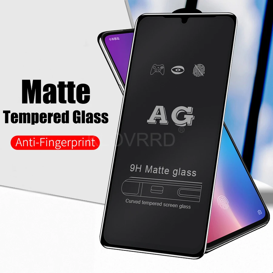 

Matte Frosted Tempered Glass Full Cover Glue Screen Protector for Xiaomi Mi 9 SE 8 Lite A2 Redmi Note 6 7 Pro Pocophone F1 6A